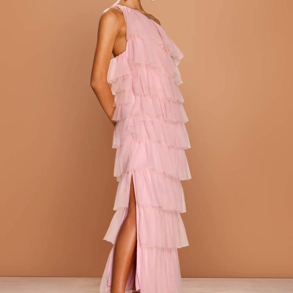 Sonya Moda Ravenna Tulle Maxi Gown Size 6 Pink NWT